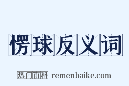 愣球反义词是什么意思的图片